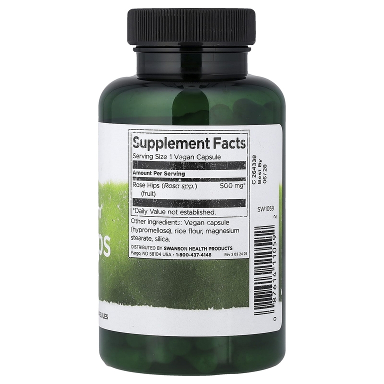Swanson Vitamins, Full Spectrum®, шиповник, 500 мг, 120 веганских капсул