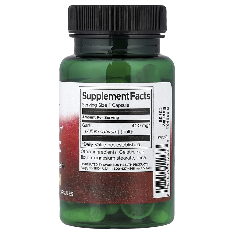 Swanson Vitamins, Full Spectrum®, чеснок, 400 мг, 60 капсул