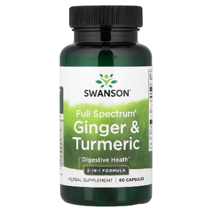 Swanson Vitamins, Full Spectrum®, имбирь и куркума, 60 капсул