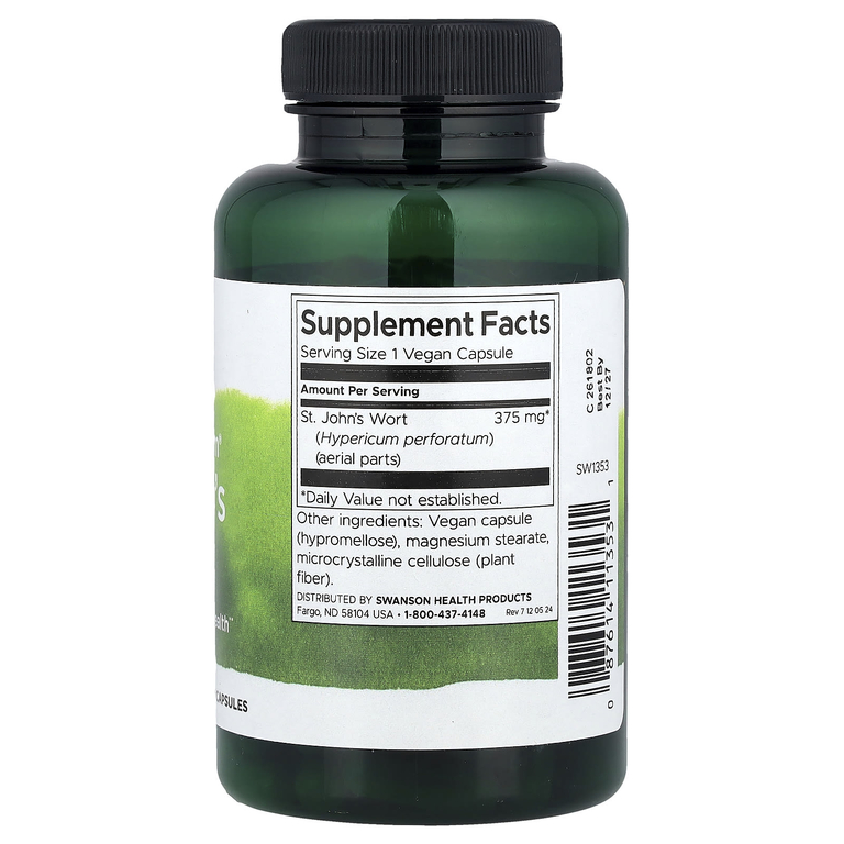 Swanson Vitamins, Full Spectrum® зверобой, 375 мг, 120 веганских капсул