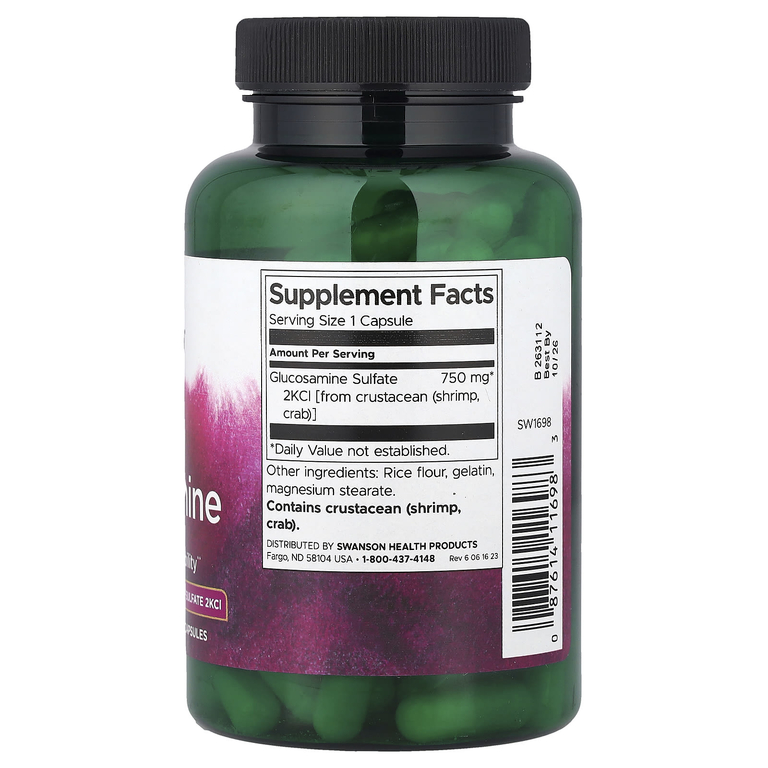 Swanson Vitamins, Мега глюкозамин, 750 мг, 120 капсул