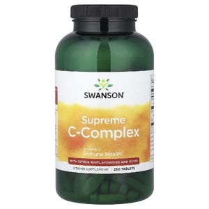 Swanson Vitamins, Supreme, комплекс с витамином C с цитрусовыми биофлавоноидами и рутином, 250 таблеток