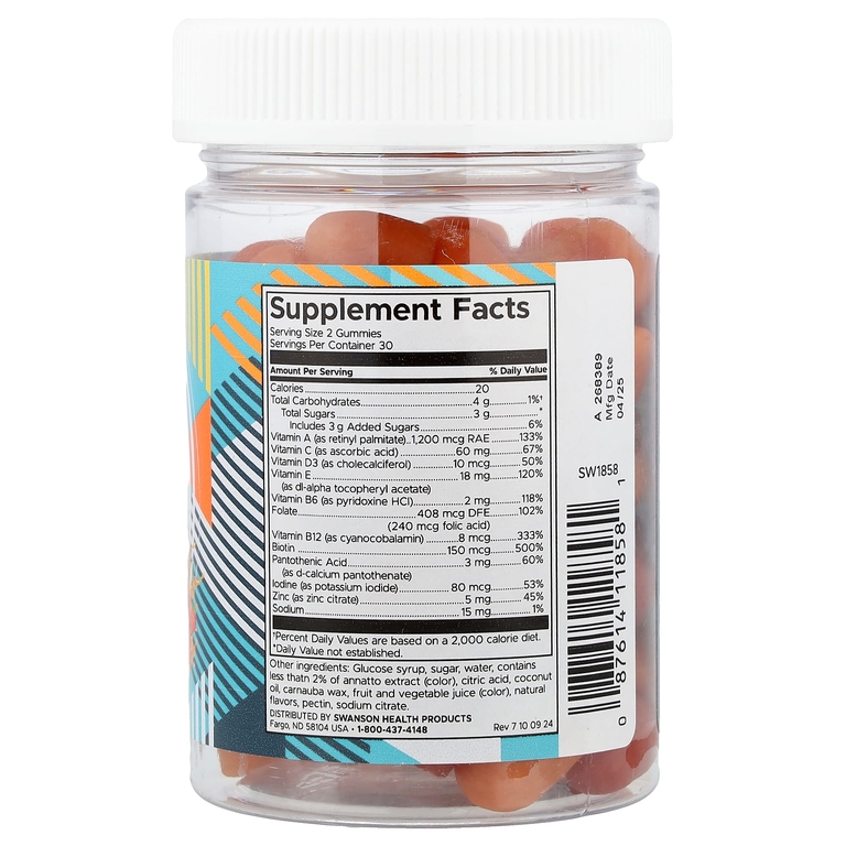 Swanson Vitamins, мультивитамины для взрослых, вкус жевательных таблеток с апельсином, вишней, клубникой, 60 жевательных таблеток