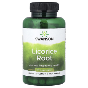 Swanson Vitamins, корень солодки, 450 мг, 100 капсул