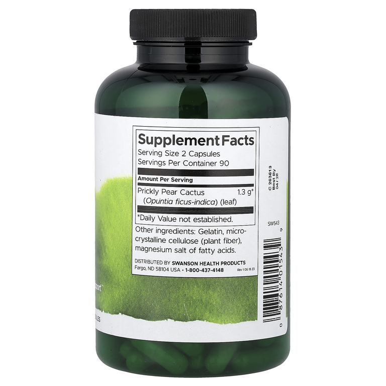 Swanson Vitamins, опунция и кактус, 180 капсул (650 мг в 1 капсуле)
