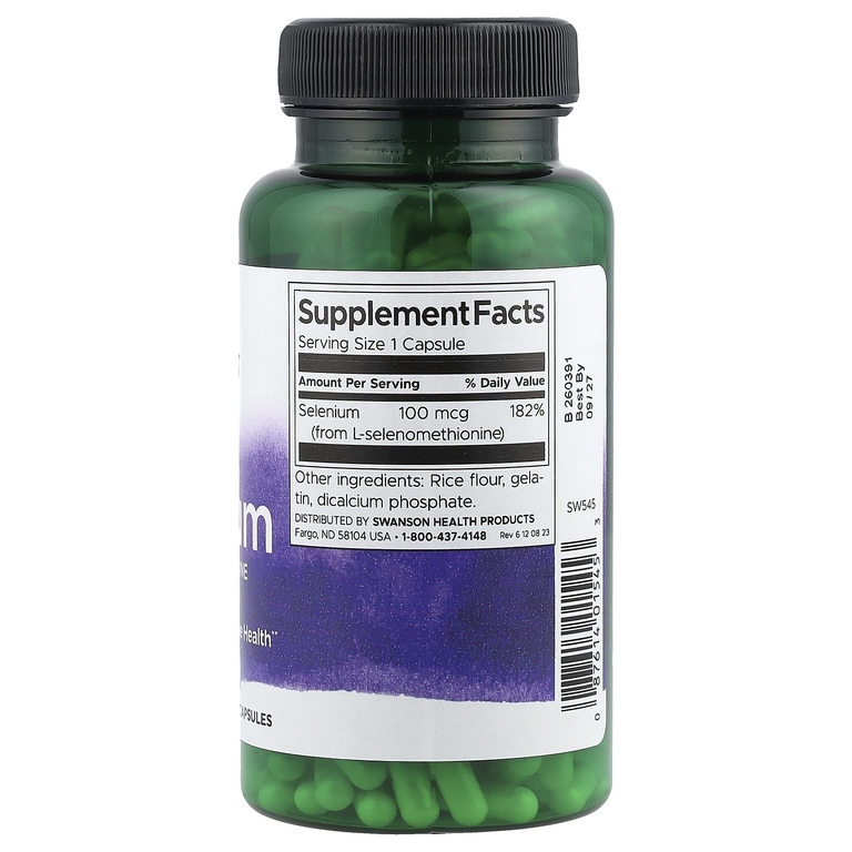 Swanson Vitamins, селен, 100 мкг, 300 капсул