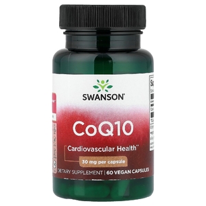 Swanson Vitamins, коэнзим Q10, 30 мг, 60 веганских капсул
