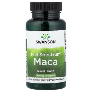 Swanson Vitamins, Мака Full Spectrum®, 500 мг, 100 веганских капсул