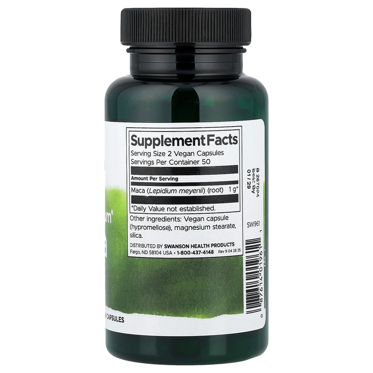 Swanson Vitamins, Мака Full Spectrum®, 500 мг, 100 веганских капсул