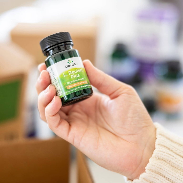 Swanson Vitamins, L. Reuteri Plus, лактобактерии реутери, 30 веганских капсул EMBO Caps® AP