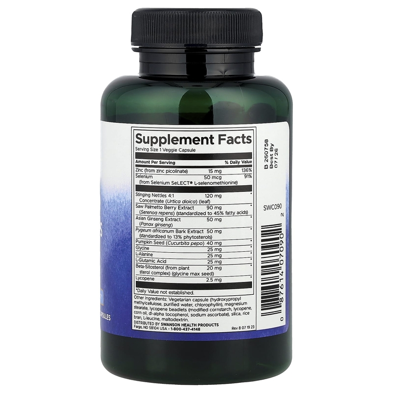 Swanson Vitamins, Prostate Essentials Plus, 90 растительных капсул