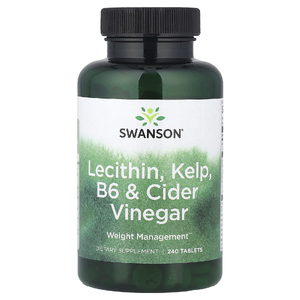 Swanson Vitamins, Лецитин, водоросли, витамин B6 и уксус, 240 таблеток