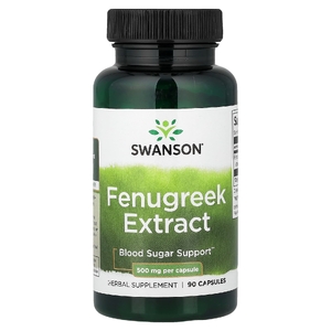Swanson Vitamins, экстракт пажитника, 500 мг, 90 капсул