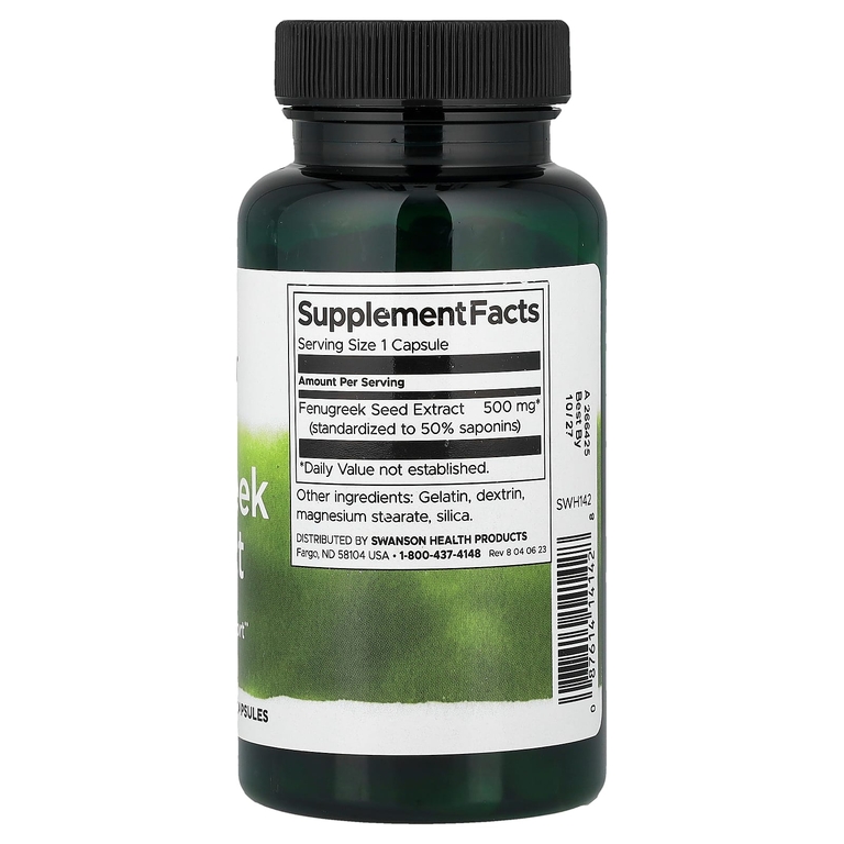Swanson Vitamins, экстракт пажитника, 500 мг, 90 капсул
