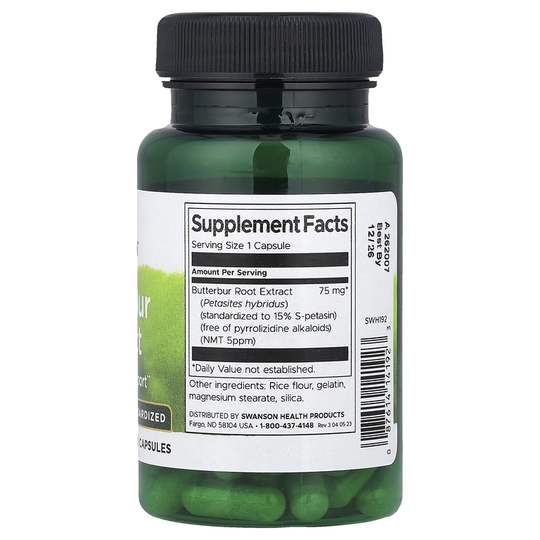 Swanson, Экстракт белокопытника, 75 мг, 60 капсул (Товар снят с продажи) 