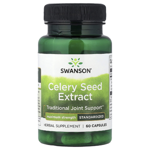 Swanson Vitamins, экстракт семян сельдерея, стандартизованный, 60 капсул (150 мг в 1 капсуле)