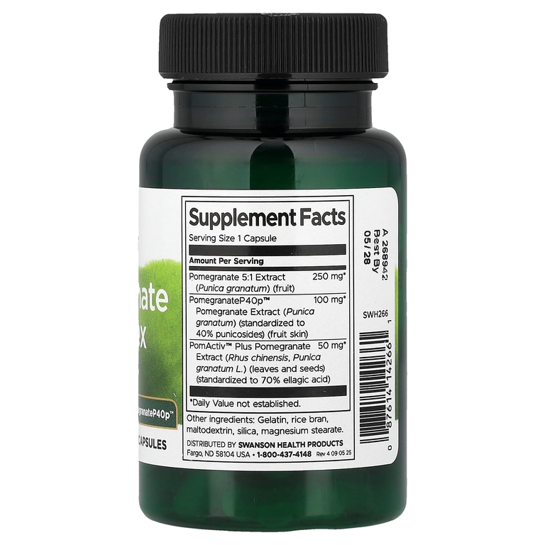 Swanson Vitamins, комплекс с гранатом, 60 капсул