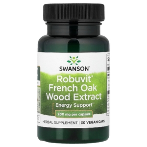 Swanson Vitamins, Robuvit®  экстракт французского дуба, 200 мг, 30 веганских капсул