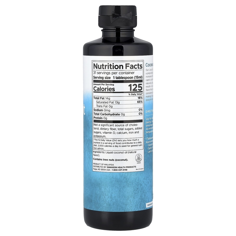 Swanson Vitamins, Жидкое кокосовое масло, 473 мл (16 жидк. унц.)