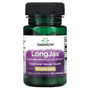 Swanson Vitamins, LongJax, экстракт эврикомы длиннолистной, 400 мг, 30 капсул (Товар снят с продажи) 