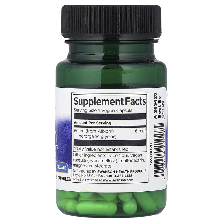 Swanson Vitamins, Albion® Boron, 6 мг, 60 веганских капсул