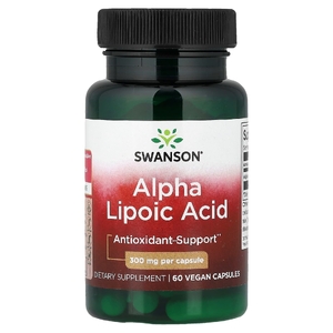 Swanson Vitamins, альфа-липоевая кислота, 300 мг, 60 веганских капсул