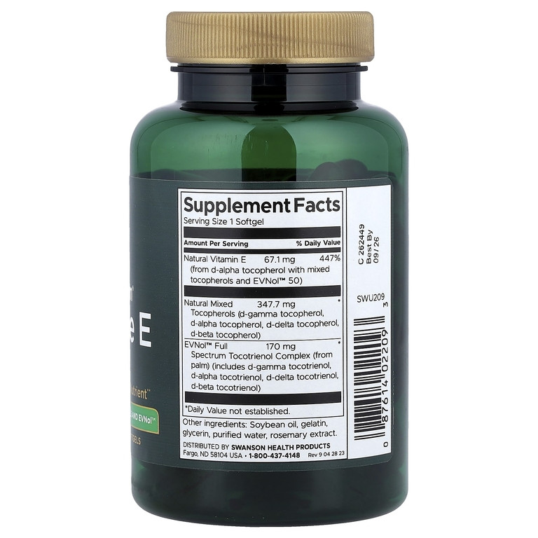 Swanson Vitamins, Full Spectrum® Complete E, 120 капсул