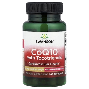 Swanson Vitamins, Коэнзим Q10 с токотриенолами, 60 мягких таблеток