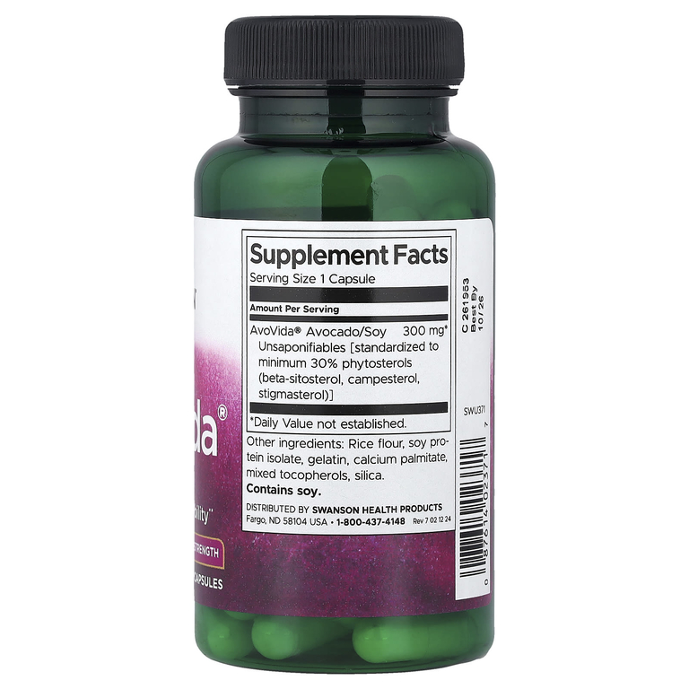 Swanson Vitamins, AvoVida®, максимальная сила действия, 300 мг, 60 капсул