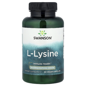 Swanson Vitamins, L-лизин, 90 веганских капсул (500 мг на капсулу)