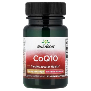 Swanson Vitamins, коэнзим Q10, 100 мг, 50 веганских капсул