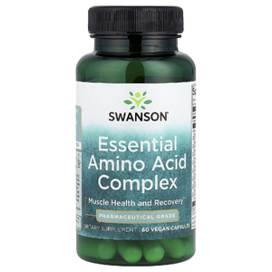 Swanson Vitamins, комплекс незаменимых аминокислот, 60 веганских капсул