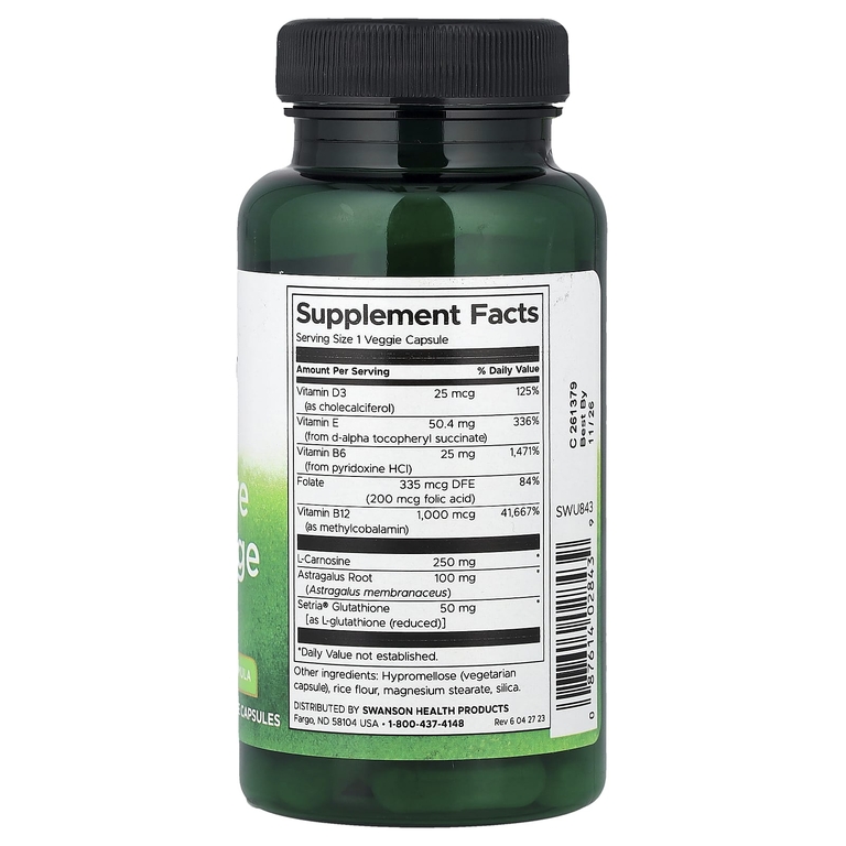 Swanson Vitamins, Telomere Advantage, 60 растительных капсул (Товар снят с продажи) 