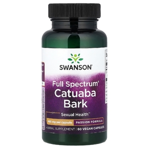 Swanson Vitamins, кора катуабы полного спектра, 465 мг, 60 веганских капсул