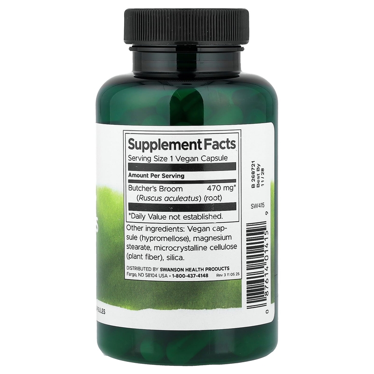 Swanson Vitamins, Иглица колючая, полный спектр действия, 470 мг, 100 веганских капсул