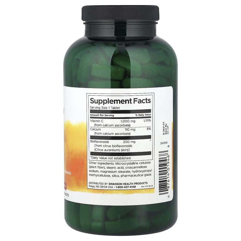 Swanson Vitamins, витамин C, 250 таблеток