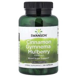 Swanson Vitamins, Комплекс с корицей и шелковицей, 120 капсул