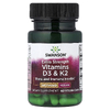 Swanson Vitamins, Витамины D3 и K2, 60 растительных капсул