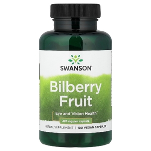 Swanson Vitamins, плоды черники, 470 мг, 100 веганских капсул