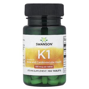 Swanson Vitamins, Витамин K1, 100 мкг, 100 таблеток