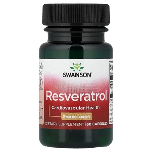 Swanson Vitamins, Ресвератрол, 5 мг, 60 капсул