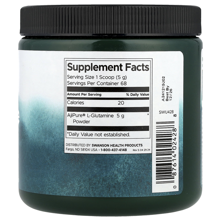 Swanson Vitamins, L-глютамин в виде порошка, 340 г (12 унций)
