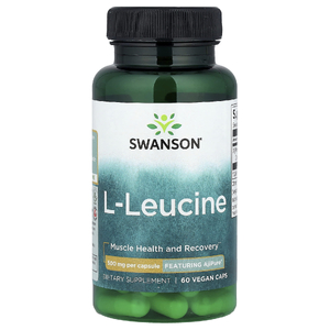 Swanson Vitamins, L-лейцин, 500 мг, 60 веганских капсул