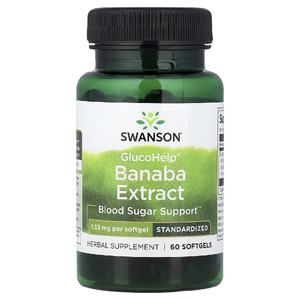 Swanson Vitamins, GlucoHelp®, экстракт банабы, стандартизованный, 1,33 мг, 60 капсул
