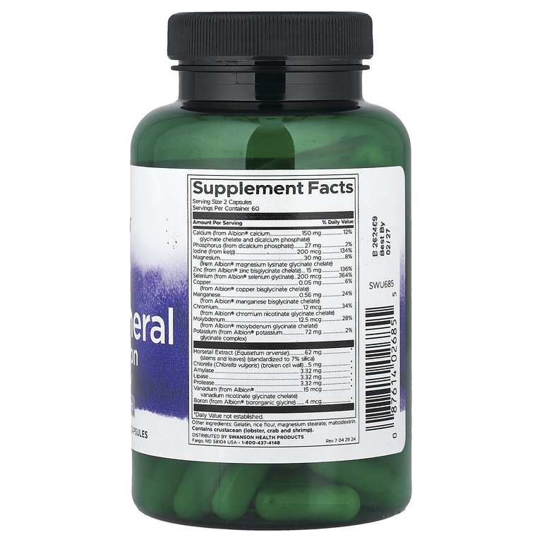 Swanson Vitamins, мультиминералы без железа Albion®, 120 капсул