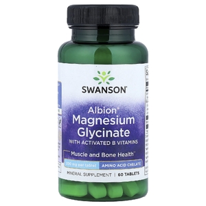 Swanson Vitamins, Albion®, глицинат магния с активированными витаминами группы B, 60 таблеток