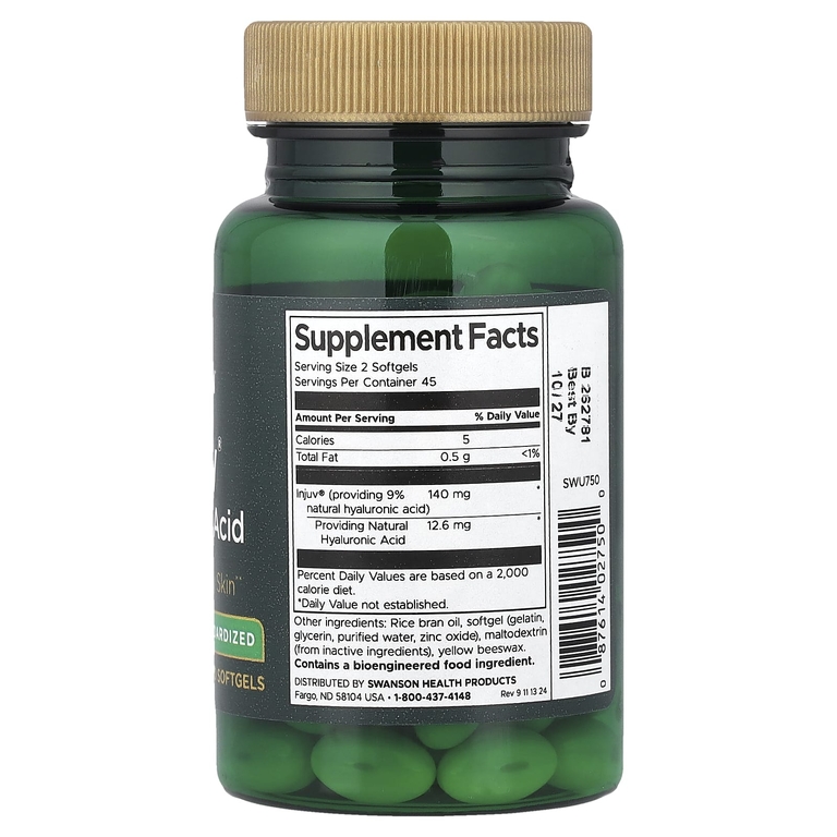 Swanson Vitamins, Injuv® гиалуроновая кислота, стандартизированная, 70 мг, 90 капсул