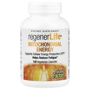 Natural Factors, RegenerLife®, митохондриальная функция, 120 вегетарианских капсул