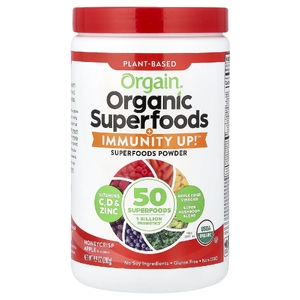 Orgain, Organic Superfoods + Immunity Up™, растительные ингредиенты, со вкусом яблока и меда, 280 г (9,9 унции)