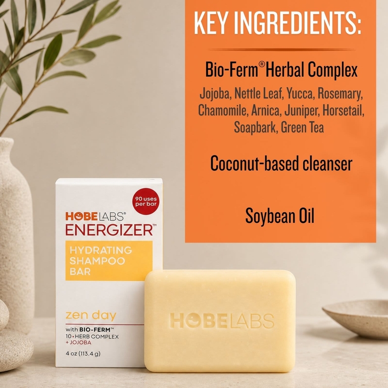 Hobe Labs, Energizer™, увлажняющий твердый шампунь, Zen Day, 113,4 г (4 унции)